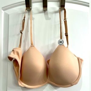 NWT Pink T-Shirt Plunge 36C Beige